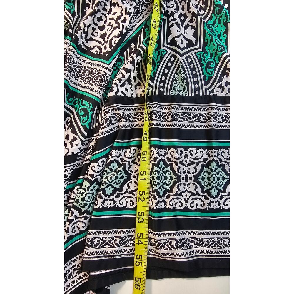Whbml Maxi Dress geometric Keyhole Sleeveless Green Long jewel embellished Small - Picture 8 of 10